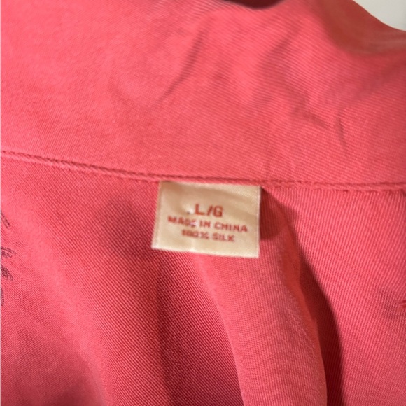 Tommy Bahama Coral Button-Up Shirt 100% Silk Size‎ Large - Picture 8 of 9